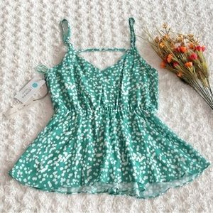 NWT Nine Britton XS Daden Faux Peplum Wrap Cami Tank Top - Stitch Fix